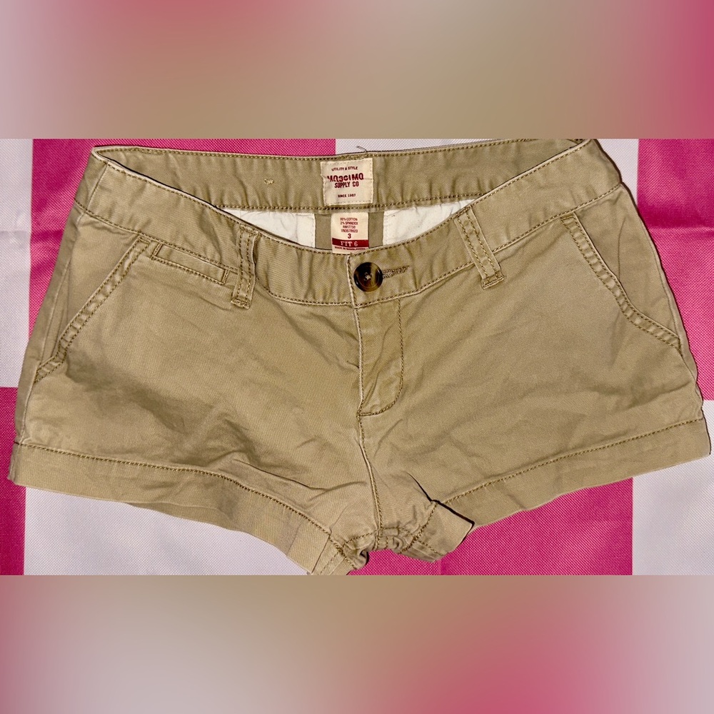 Mossimo Supply Co Tan High Waist Shorts Casual Style